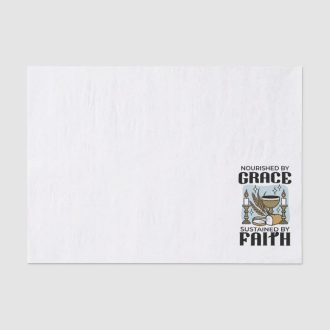 Nourished by Grace, Sustained by Faith Design Seidenpapier (Vorderseite)