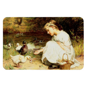 Nourrir les canards. Magnets cadeaux de Pâques