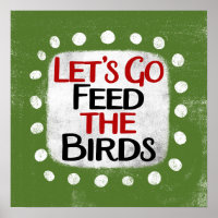 Nourrir Les Oiseaux Poster Wall Art