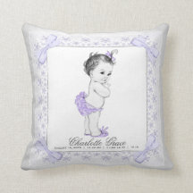 Nourrisson de bébé gris pourpre Coussin de bébé