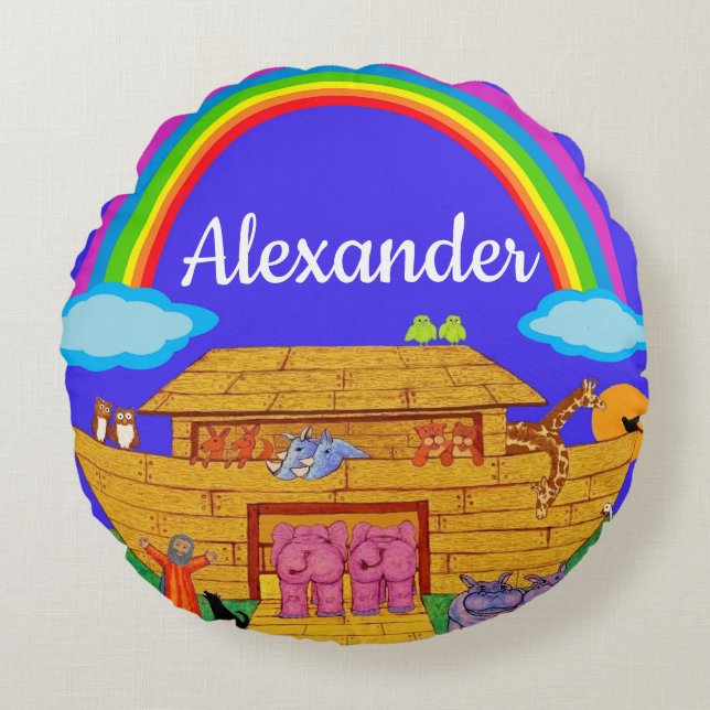 Nourriture d'arche Noah personnalisée / coussin po (Devant)