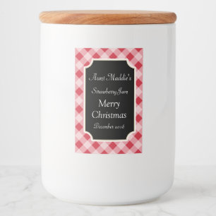 Nourriture Jar Noël Canne Étiquette Stickers Cadea