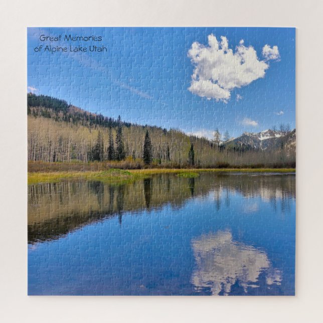 Nous aimons Alpine Lake Utah Jigsaw Puzzle (Vertical)