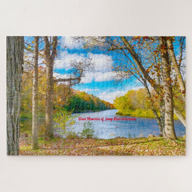 Nous aimons Jump River Wisconsin. Jigsaw Puzzle (Horizontal)