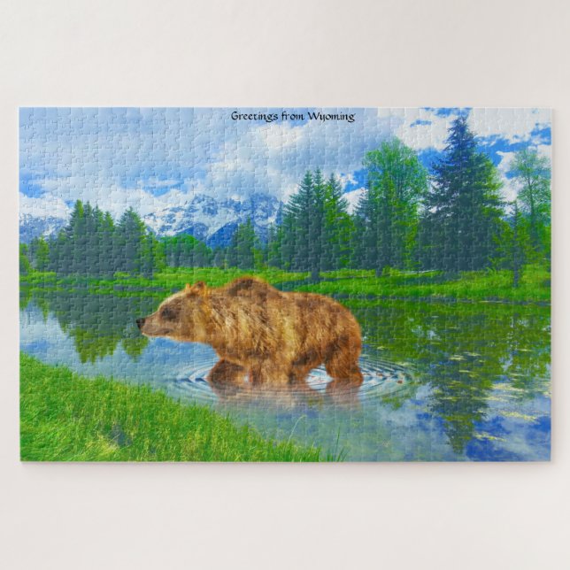 Nous aimons les ours Brown Wyoming Jigsaw Puzzle (Horizontal)