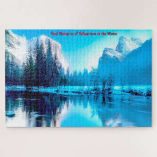 Nous aimons l'hiver à Yellowstone. Jigsaw Puzzle