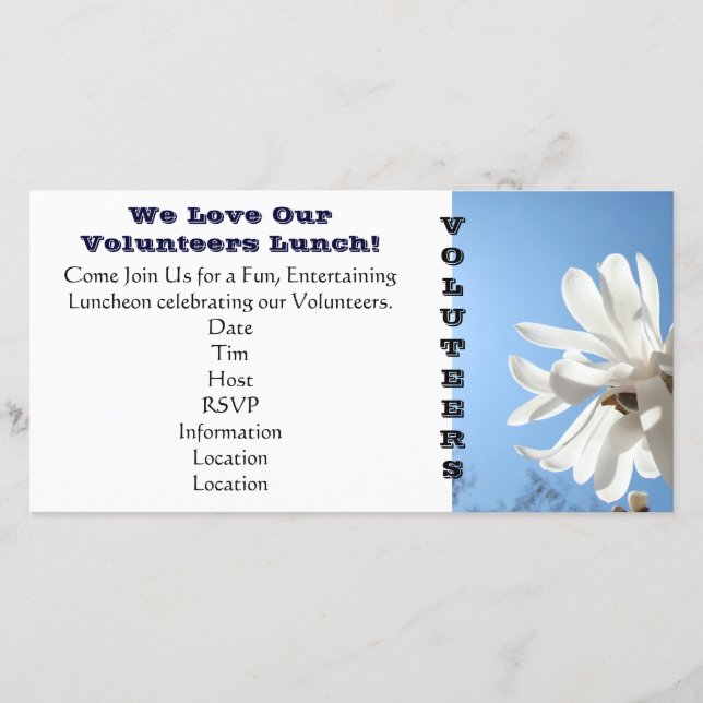 Nous Aimons Nos BÉNÉVOLES Invitations Déjeuner Mer (Devant)