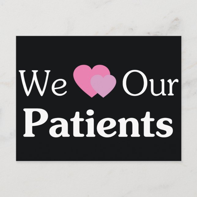 Nous aimons nos patients Carte postale (Devant)