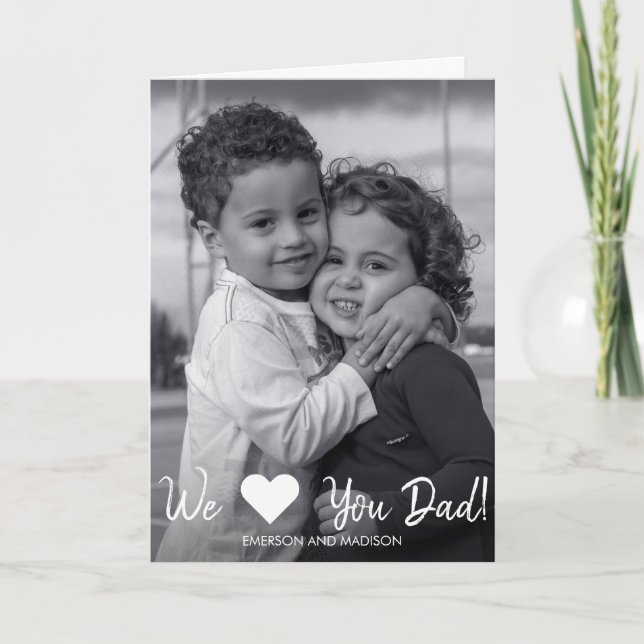 Nous aimons papa Carte photo Fête des pères (Devant)