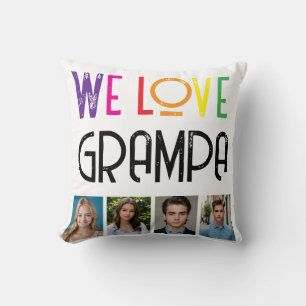 nous aimons "votre texte" coussin d'oreiller