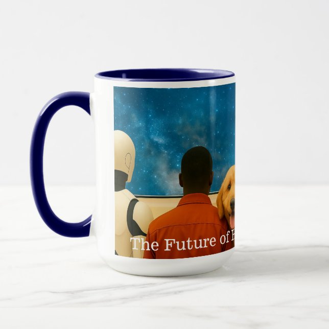 'Nous allons aux étoiles' 15oz de café Mug (Gauche)
