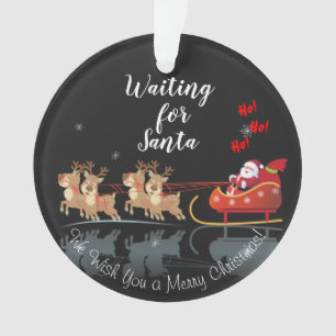 Nous attendons Père Noël Ho ! Ho ! Ho ! Vacances d