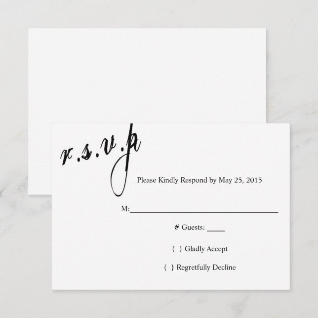 Nous avons décidé de toujours nous marier carte de (Devant / Derrière)