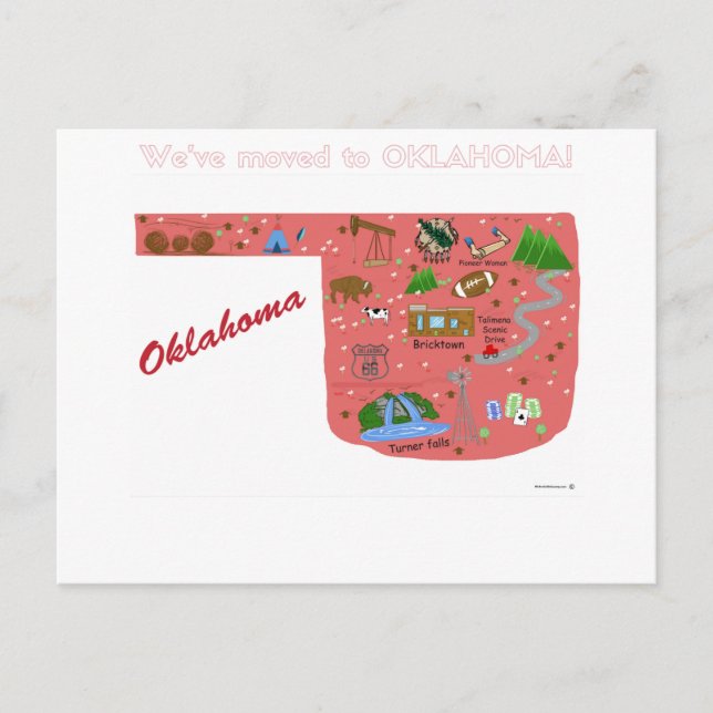 Nous avons déménagé en carte postale d'Oklahoma (Devant)