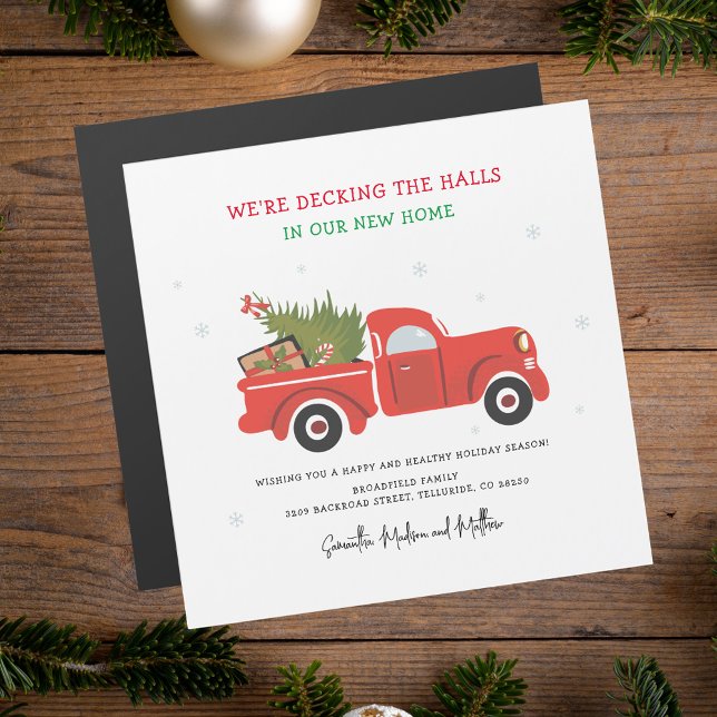 Nous avons déménagé Noël Faire-part mobile (We Moved Christmas Moving Announcement)