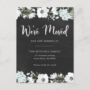 Nous avons déménagé Rustic Floral   Faire-part de 