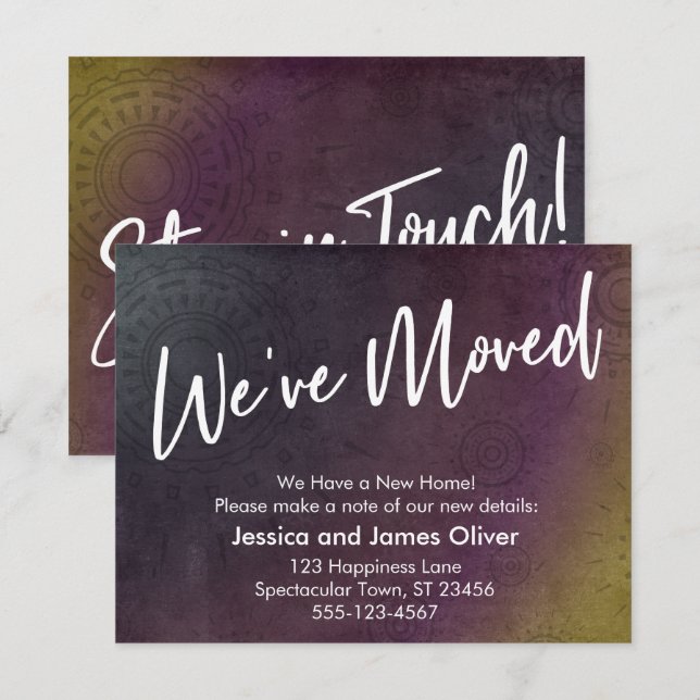 Nous avons Déplacé la carte graphique Grunge Burst (Devant / Derrière)