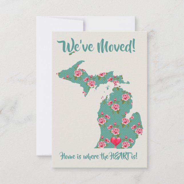 Nous avons déplacé la Faire-part | Michigan | ROSE (Devant)
