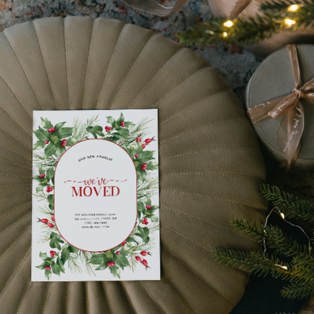 Nous avons déplacé le Faire-part de déménagement H (Sending your family and friends a festive 'We've Moved!' Christmas card!
)