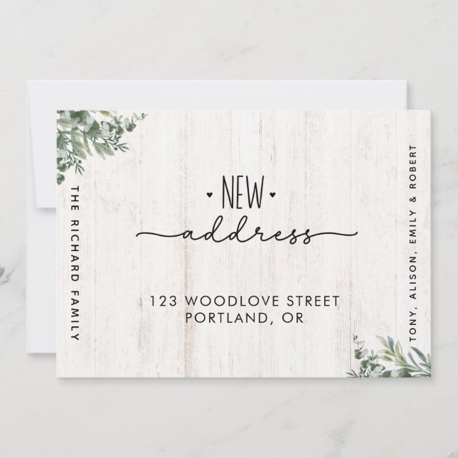 Nous avons déplacé un nouveau Faire-part de déplac (Devant)