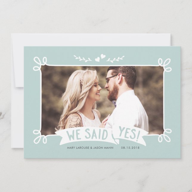 Nous avons dit oui | faire-part mariage photo (Devant)