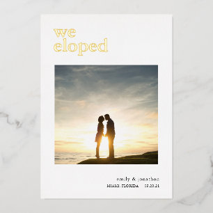 Nous Avons Elopé Faire-part Photo Luxury Real