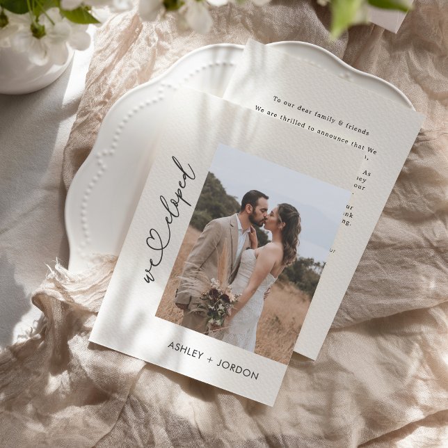 Nous avons Elopement Faire-part avec code QR (Créateur téléchargé)