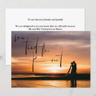 Nous avons lié le Faire-part d'Elopement de photo 