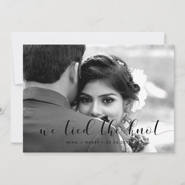 Nous avons lié le noeud Elegant Design carte photo (Devant)