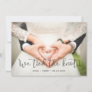 Nous avons noué le nœud Carte de photo de mariage 