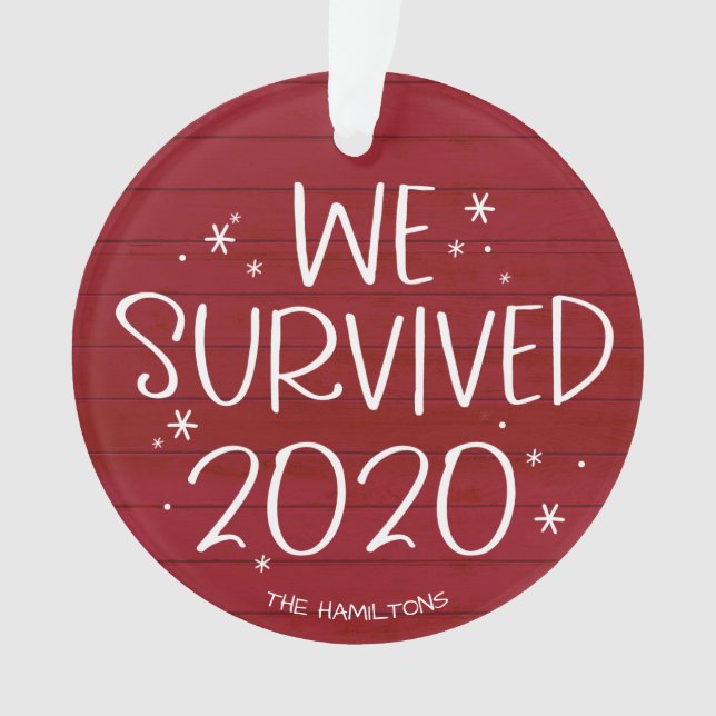 Nous avons survécu 2020 drôle Covid Noël Rouge Boi (devant)