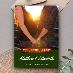 Nous avons un bébé   Photo Faire-part de grossesse