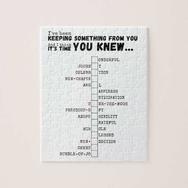 Nous avons un bébé - Puzzle complet et révélateur (Vertical)