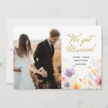 Nous avons une carte de faire-part de mariage flor