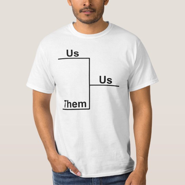 Nous contre eux T-shirt de parenthèse (Devant)