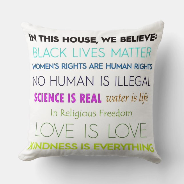 Nous croyons : Coussin (Recto)