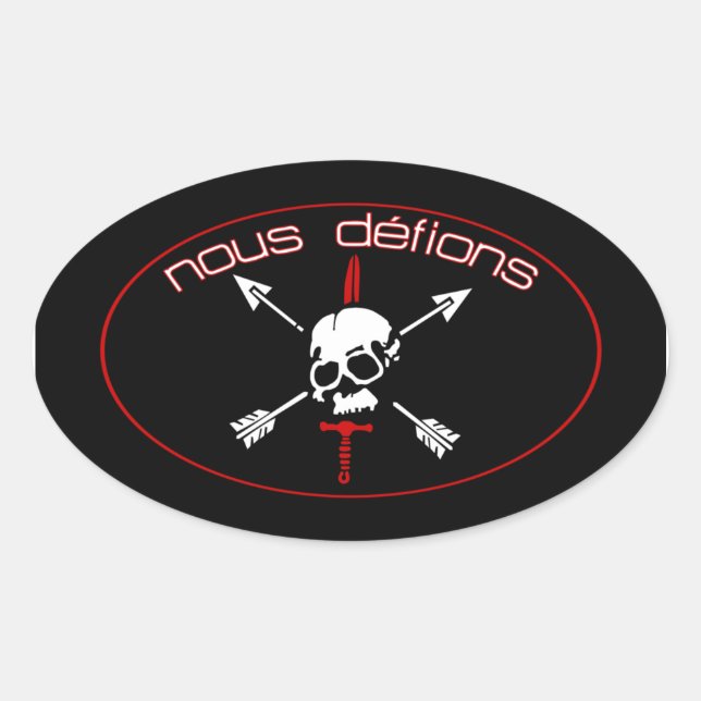 Nous Defions Ovaler Aufkleber (Vorderseite)