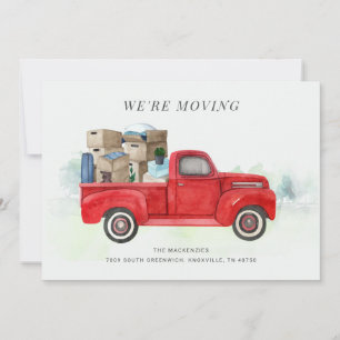 Nous déménageons Camion rouge Changement de carte 
