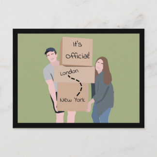 Nous déménageons carte postale Faire-part