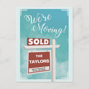 Nous déplaçons la carte postale de faire-part de