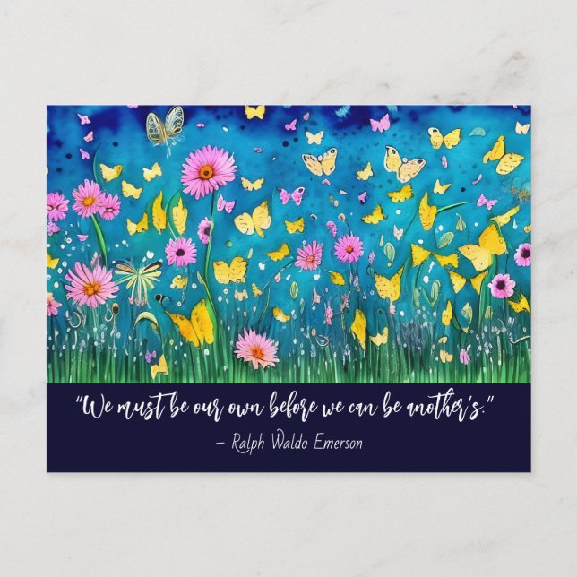 Nous Devons Être Notre Propre Carte Postale Floral (Devant)