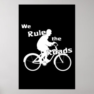 Nous dirigeons les routes (cycliste) Poster sombre