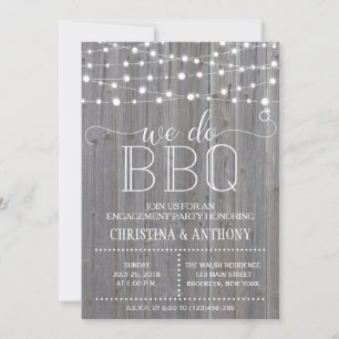 Nous faisons BBQ Engagement Party Invitation