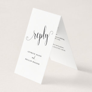 Nous faisons Calligraphie Mariage Long carte RSVP