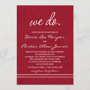 Nous faisons des invitations de mariage