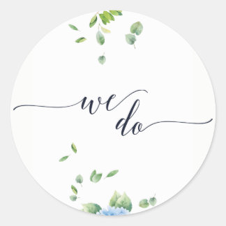 Nous faisons Eucalyptus Hydrangea Stickers Mariage