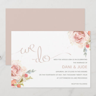 Nous faisons Faire-part de mariage lettré main
