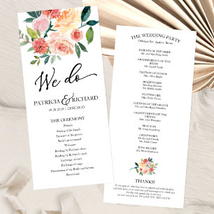 Nous faisons Floral Watercolor Wedding Programme 4