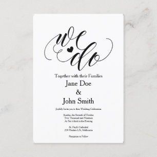 Nous faisons le faire-part de mariage de base