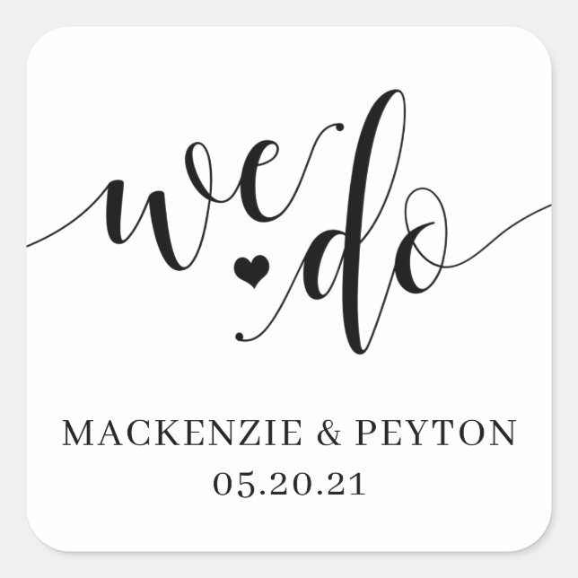 Nous faisons Mariage Stickers Merci (Devant)